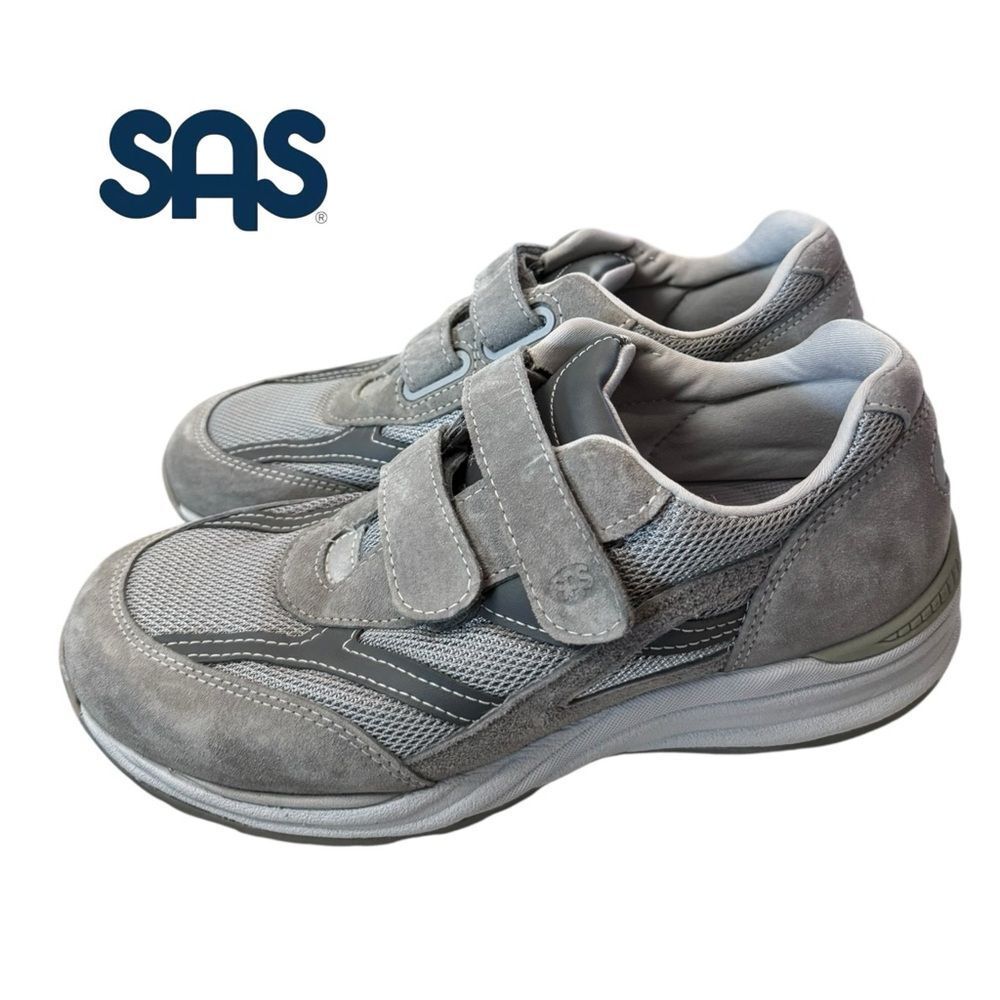 SAS JV Mesh EZ Strap Men's Gray Shoes Sneakers 9